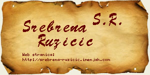 Srebrena Ružičić vizit kartica